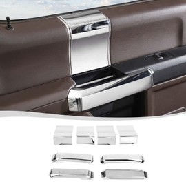 Voodonala for F150 2015-2020 Interior Door Handle Cover with Door Panel Cover Compatible with Ford F-150 2015-2020, F150 Interior Accessories 8Pcs(ABS,Chrome)