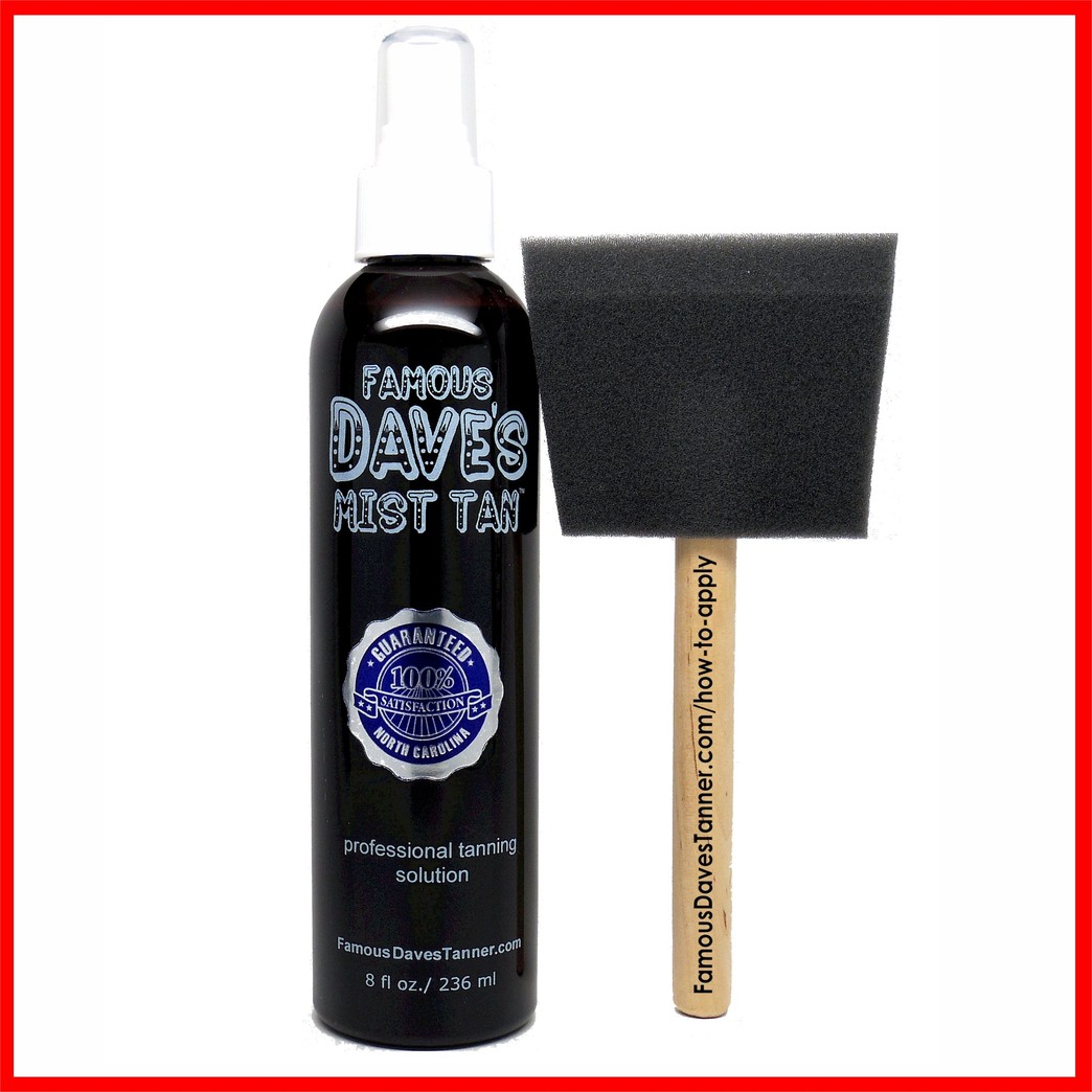Mist Tan Famous Dave's Spray Airbrush Solution Self Tanner *20,000 TESTIMONIALS* 8 fl oz. Fast Professional Tanning Spray