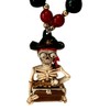 Pirate Skeleton Treasure Jolly Roger Flags Mardi Gras Bead Necklace