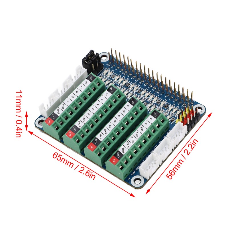 Sensor Expansion Board for 4B 3B CM4 PCF8591 LED GPIO