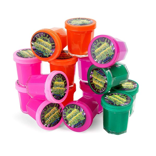 Party Favors for Kids - 48 Mega Party Favor Pack of Slime - Mini Noise Putty in Assorted Neon Colors - Bulk Toys - Stocking Stuffers - and Birthday Party Favors - Bulk Pack of 4 Dozen