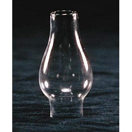 Clear Glass Lamp Chimney, Replacement Hurricane Globe Measures 3/4 Inch Diameter Base x 2 1/2 Inches High for Oil or Kerosene Lanterns