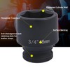 YTKavq 3/4" Drive 48mm Impact Socket，6-Point Standard Impact Sockets Made