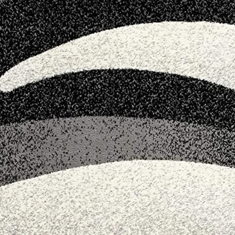 Homeroots 13' Black And Gray Abstract Shag Runner Rug