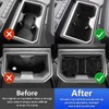 LUNQIN Car Front Rear Cup Holder Insert for Toyota Tacoma