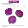 Nature's Decorations - Premium Pink Agate Coasters with Silver Edge