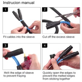 10ft 1/2inch Sleeving Braided Cable Sleeve Cord Protector Wire Tubing Cable Sleeve Split Sleeving PET Expandable Braided for Power Cord Audio Video Cable Protect Cat from Chewing