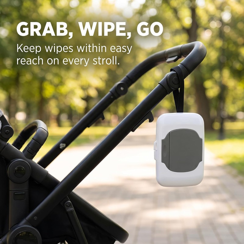 Travel Wipes Case, Wipe Dispenser, Portable Refillable Wipe Container,Reusable Travel