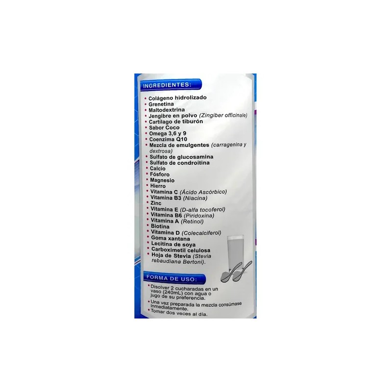 Flx - Act Con Glucosamina Sabor Coco 1.1 Kg Supra