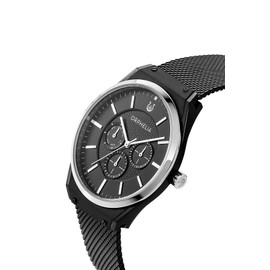 Orphelia Men's Multi Dial Quartz Watch Saffiano Black, black, Bracelet