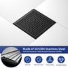 Bernkot Square Shower Drain 8", 304 Stainless Steel Floor Drain