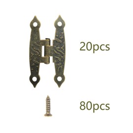 Dtoterul Vintage Bbronze Hinge Hinge 20 Pieces Hinges Antique Hinge Vintage Bronze Cabinet Door Hinge Old Hinges for Cupboard Doors Furniture Decoration Vintage Old Hinges