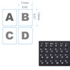 2 Pack Universal Russian Keyboard Stickers Black Background with, White