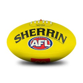 Sherrin AFL Replica All Surface Football, Yellow, Size 4