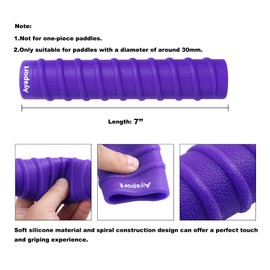 Ayaport - Empuñaduras de remo de kayak antideslizantes de silicona para prevención de ampollas, accesorios de kayak para remo de despegue (púrpura)