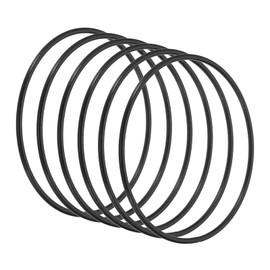 PATIKIL 4 Inch Round Dream Catcher Rings, 6 Pcs Metal Christmas Macrame Wreath Floral Ring Hoop for Home DIY Craft Wedding Wall Hanging Decorations, Black