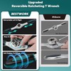 Bestwork Retractable Ratcheting Tap Handle Tool, with T-Handle Tap Wrench