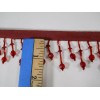 Conso 1 1/2" Lantern Beaded Fringe ~Red Lamp Costume Trim