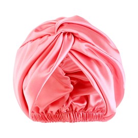 TAOZHUGONG Silk Bonnet for Sleeping, Mulberry Silk Women Night Cap, Sleep Cap, Silk Soft Silk Bonnet Silk Bonnet, Good for Hair, Bonnet Sleep Cap for the Night, Red-A