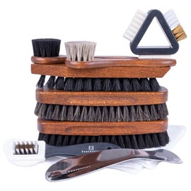 FootFitter Ultimate Shoe Brush Set- 10 Piece Polishing and Cleaning Kit