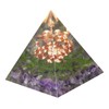 Amethyst Stone Pyramid with Copper Wire Tree of Life