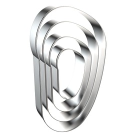 Flip Flop Summer Beach Cookie Cutter Set Large - 5 Inch, 4 Inch, 3 Inch, 2 Inch - 4 Piece Summer Fun Cookie Cutters Shapes Fondant Biscuit Molds - Stainless Steel