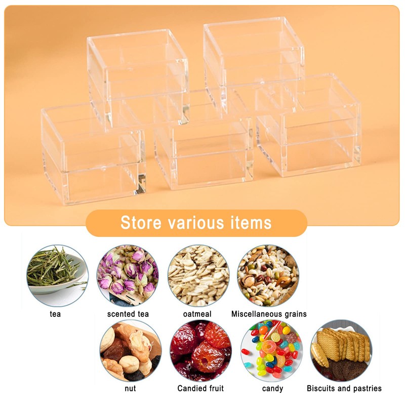 Lomgwumy Acrylic Box with Lid Small, Acrylic Box with Lid,