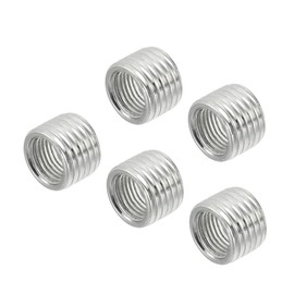 sourcing map Thread Reducing Nuts Insert M14 x 1.5mm Male to M10 x 1mm Fine Thread Female Adapters 10mm Long Pipe Connector Fitting Sleeve Reducer, Pack of 5