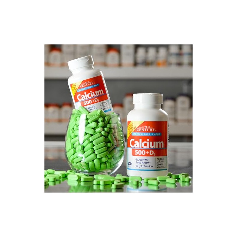 21st Century Calcium 500 Plus D Caplets, 400 Count