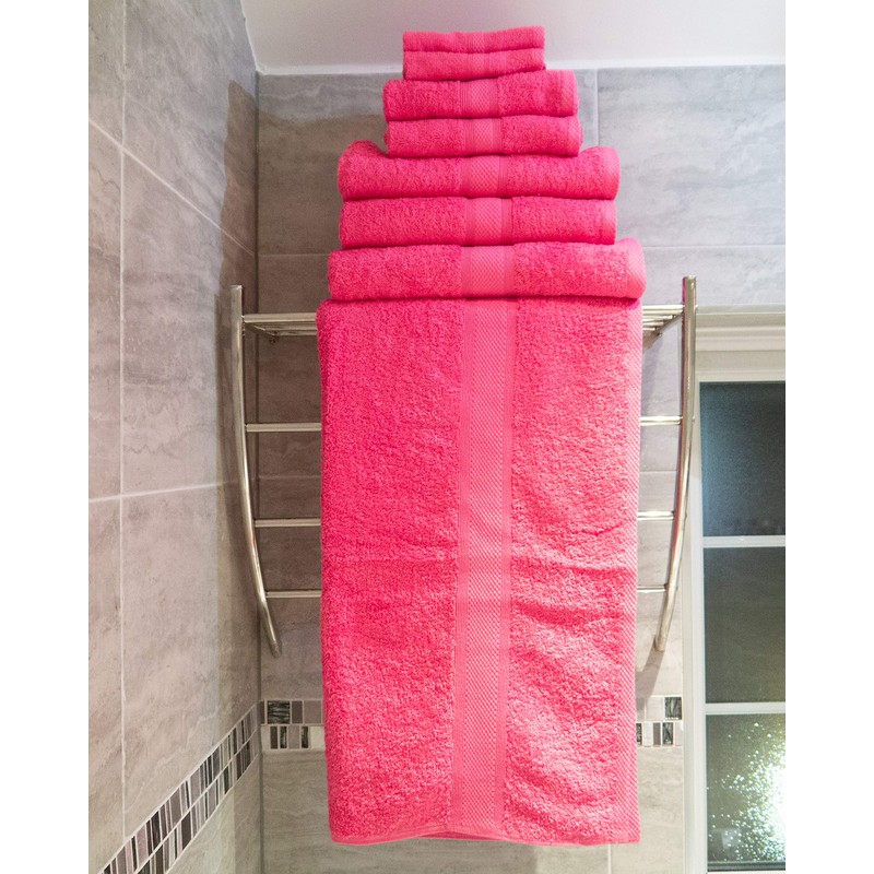 Lex's Linens Pack of 2 100% Combed Cotton Hot Pink