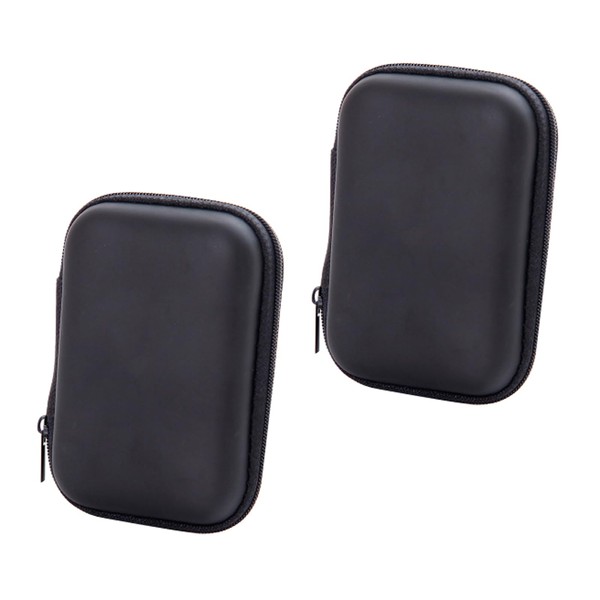 Lopsity 2PCS Earbuds Case EVA Small Zipper Pouch Compatible for