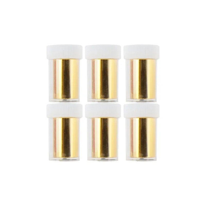 Pack 6 Foil Transfer Para Uñas Efecto Espejo Fantasy Nails.
