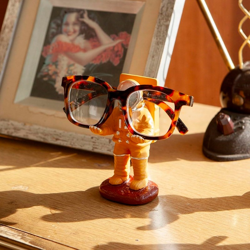 Dulton NB-0628OR Astronaut Glass Holder, Orange, Holds Precious Glasses, Glasses