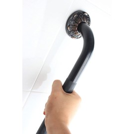 IMPEU 16" Bathroom Anti-Slip Grab bar, Bathtub Textured Shower Bar, Home Saftey Armrest, Toilet Hand Rail, Oil Rubber Bronze Finish