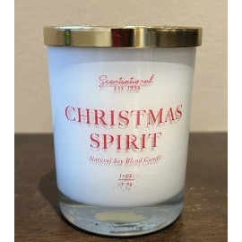 Scentsational Christmas Spirit Candle  Glass Jar 11 Oz  Soy Wax New