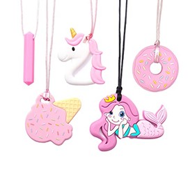 Collares masticables para niños sensoriales, 5 collares masticables a los que les gusta morder o tener autismo, perfectamente texturizados, mordedores, juguetes masticables para niños y niñas