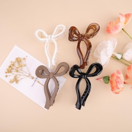 Kesfey 4 PCS Bögen Haar Kralle Clips, helle Farben große Kralle Clips rutschfest, starken Halt Kiefer Clips Mode Haarschmuck für Frauen Mädchen