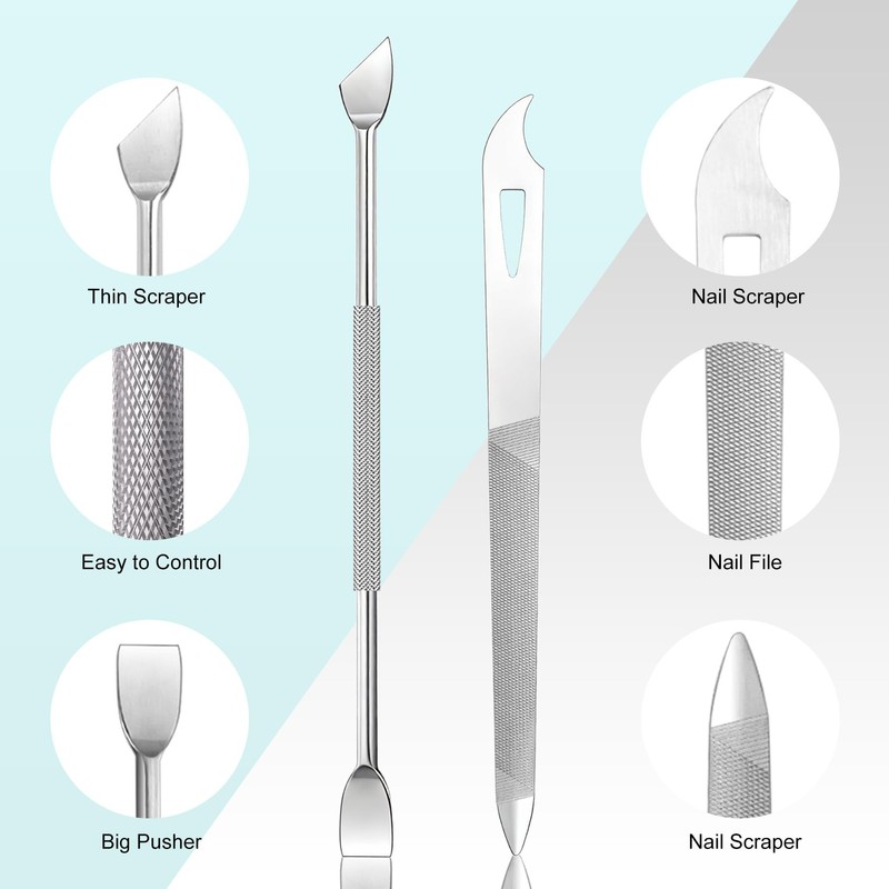 Cbiumpro 5 Pack Cuticle Trimmer Set with Pusher Cutter Clipper