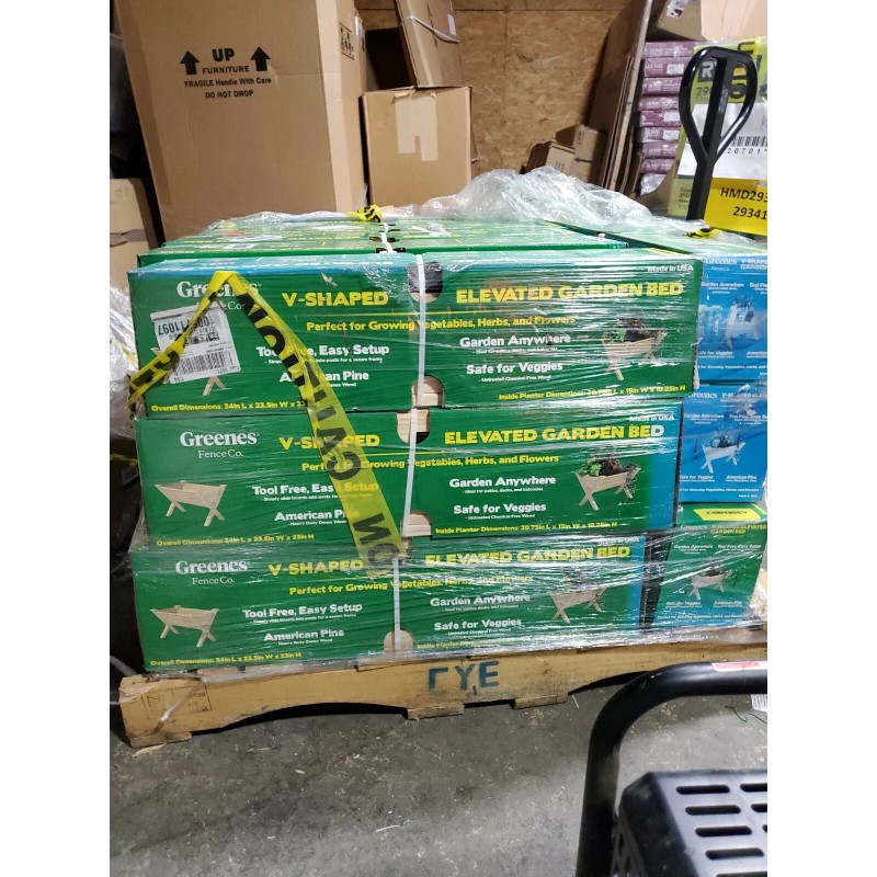 Greenes Fence V-Shaped Elevated Pine Garden Bed, 23.5" W x