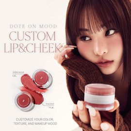 Heart Percent Dote On Mood Custom Lip & Cheek, Matte (Fog Pot) + Glow (Shine Balm) Dual Type Multi-use Blush & Lip Tint [#03. Dear Pink]