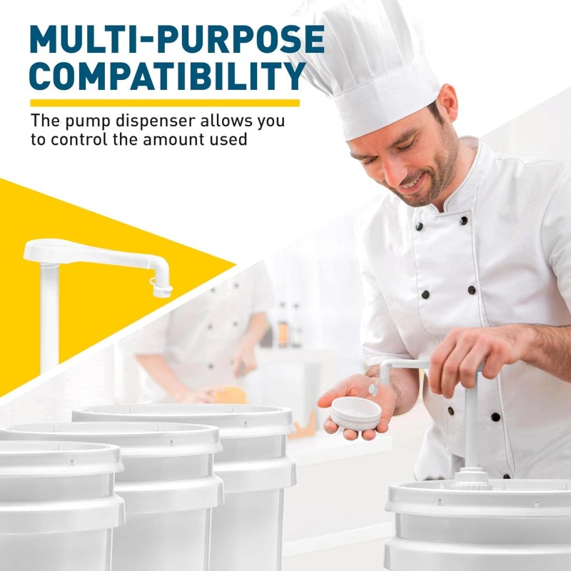 shopperals Heavy-Duty 5-Gallon Bucket Pump – For Oil, Detergent, Soap