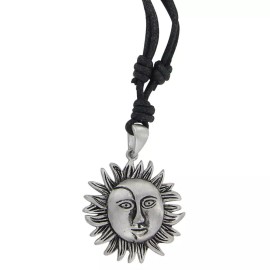 Armory Replicas Sun Moon Ancient Wicca Gods Prosperity Pewter Fashion Beauty Necklace Pendant