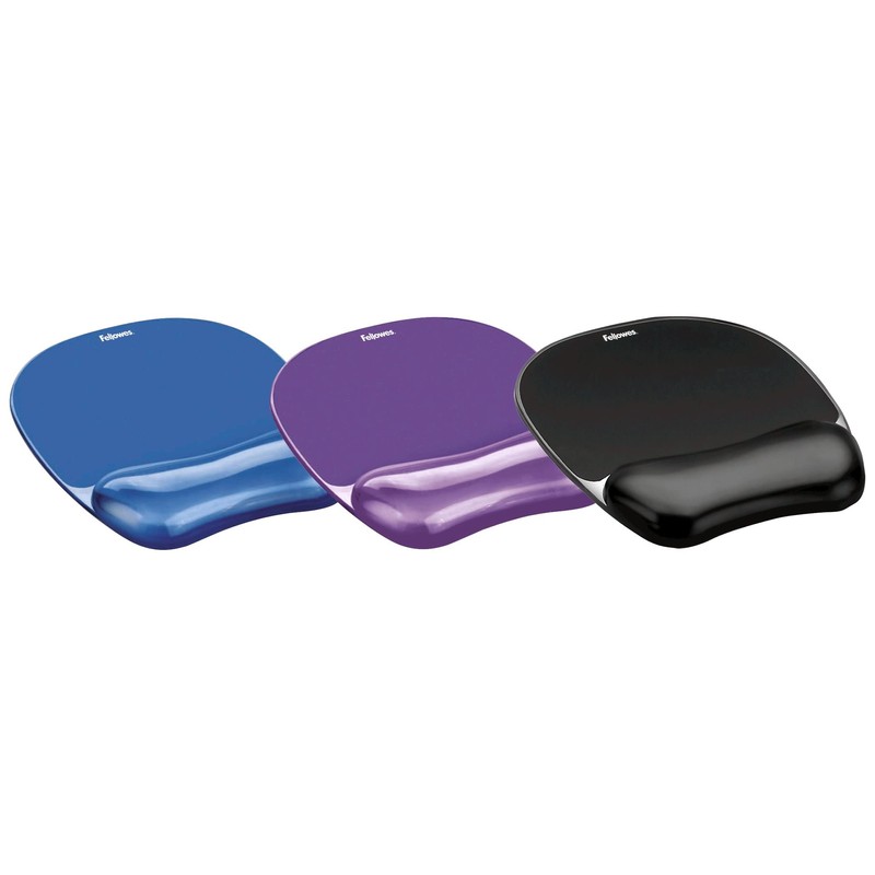 Fellowes - Alfombrilla de ratón y reposamuñecas de gel transparente,