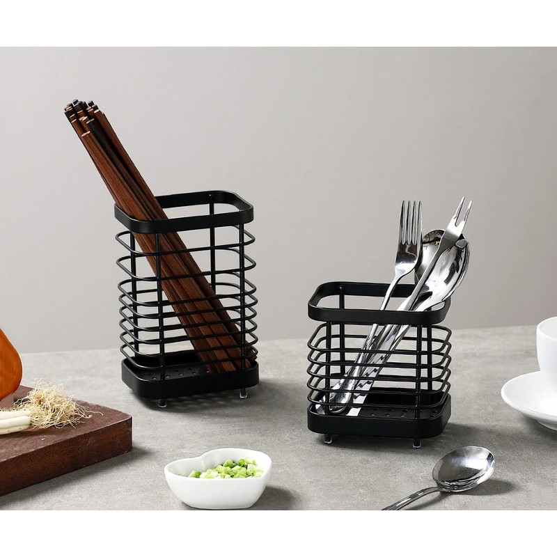 ANHORTS Sink Caddy, Kitchen Sink Organisers, Cutlery Drainer for Kitchen