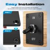 Toggle Switch 12V, Malictele ON/Off 2Pin SPST 12V DC30A Heavy