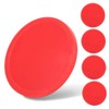 4PCS Air Hockey Pucks, Red Plastic Hockey Pucks Replacement Accessories