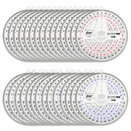 360° Protractor Pack of 30 Protactors Plastic Protractor Math Protractors Clear Protractor Ruler Drafting Tools Circle Protractor for Geometry