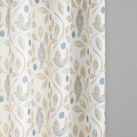 VOGOL Country Style Window Curtain, Birds Leaves Pattern Printed Curtains & Drapes for Bedroom, Decorative Panels with Grommet for Kitchen Living Room, 52 x 63 Inches, 1 Piece