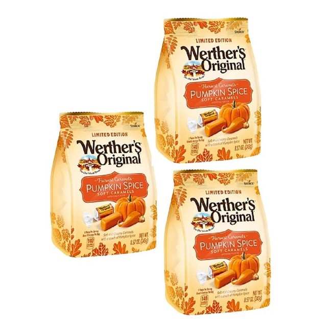 Werther's Original Pumpkin Spice Soft Caramels Pack of 3