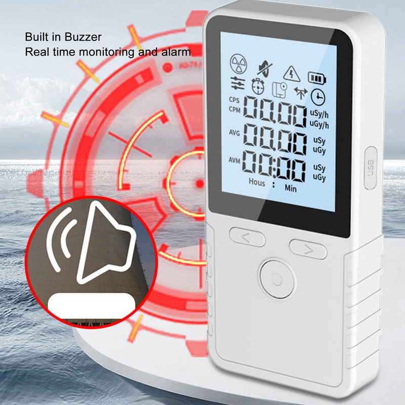 Geiger Counter Radiation Detector Marble Nuclear Radiation Tester for Radioactive